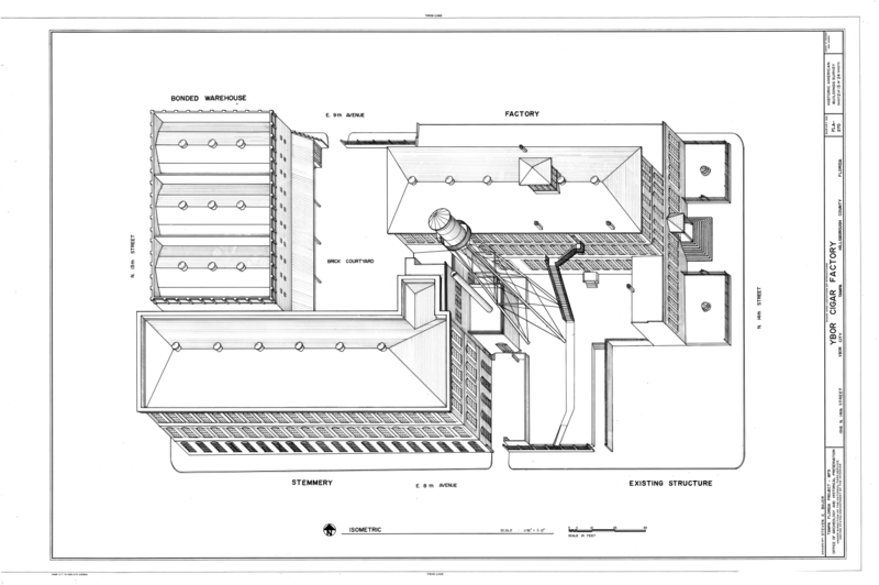 File:Ybor Cigar Factory, 1916 North Fourteenth Street, Tampa, Hillsborough County, FL HABS FLA,29-TAMP,19- (sheet 2 of 13).png