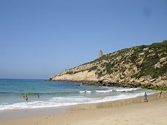 Spiaggia e faro di Camarinal.