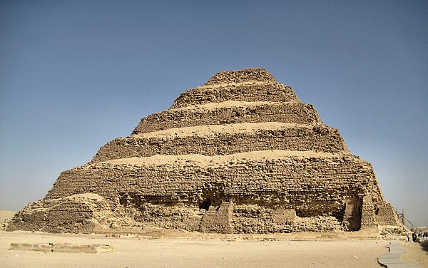 Setbacks on the pyramid of Djoser, Saqqara, Egypt