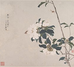 File:清 居廉 花卉蟲草 冊頁 八開-Insects and Flowers MET DP162536 ...