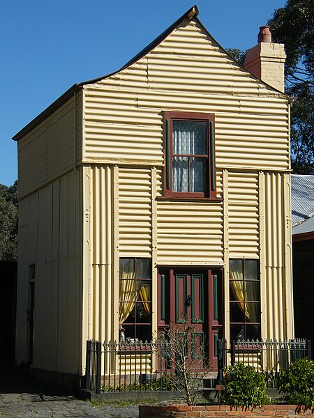 "Loren" Iron House, at Old Gippstown in Moe, Australia
