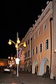 Čeština: Náměstí Přemysla Otakara II. v Českých Budějovicích v noci. English: Premysl Otakar II Square in České Budějovice at night. South Bohemian Region, Czechia.