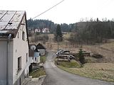 Čeština: Cesta ve Žďáře. Okres Jablonec nad Nisou, Česká republika.