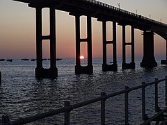 Atardecer en el estrecho de Palk.