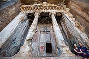 Telmessos rock cut rombs in Fethiye.Photograph taken in Fethiye in 2019 by John Lubbock.