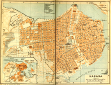 Map of Havana, 1909 1909 Habana map by Baedeker.png