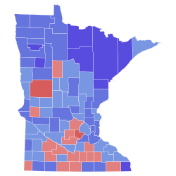 1948 United States Senate election in Minnesota results map by county.svg