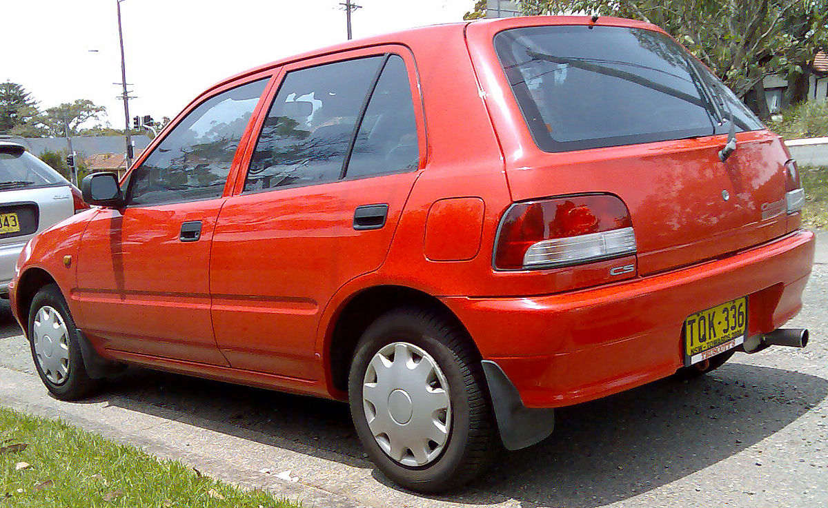 File:1993-1996 Daihatsu Charade (G200RS) CS 5-door hatchback 01.jpg -  Wikipedia