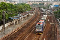 HXD3C-0197 in Genshanmen Railway Station