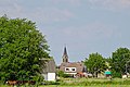 Zicht op Woudsend met Sint Michaelskerk