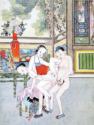 Spring Palace Illustration (春宮圖). Qing dynasty 1636–1912
