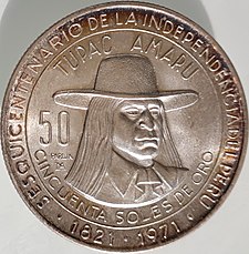 50 Soles de Oro 1971 Tupac Amaru Anverso.jpg