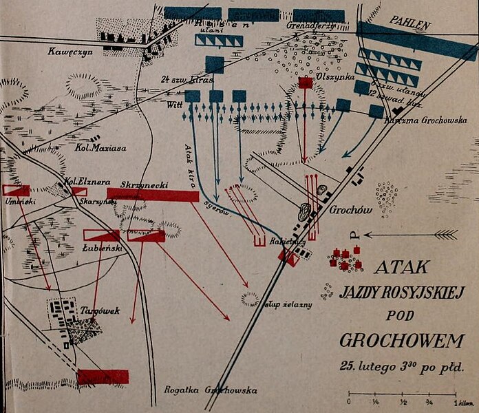 File:A.D. 1831 February 25, 3h30 PM, attack of the Russian cavalry at the battle of Olszynka Grochowska.jpg