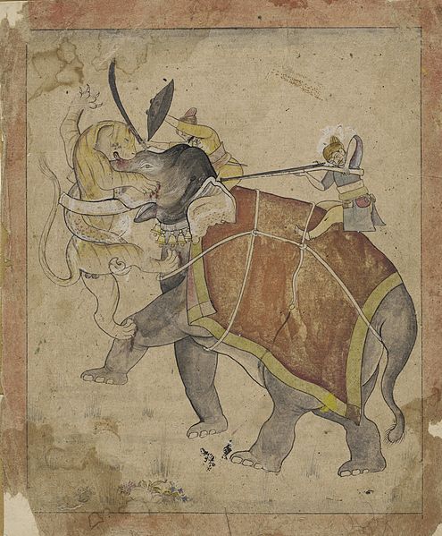 File:A Hunter Shooting a Tiger Attacking his Elephant LACMA M.2001.229.4.jpg