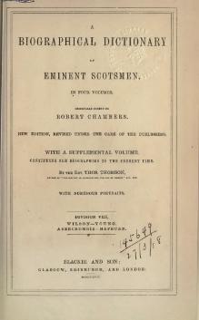 A biographical dictionary of eminent Scotsmen, vol 8.djvu