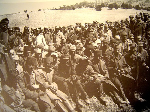 Turkish prisoners-of-war were captured during the battle.