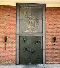 Portal der Friedhofskapelle, Krefeld-Hüls, 1958