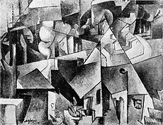 Albert Gleizes, 1912, Landschaft bei Paris, Paysage pres de Paris, Paysage de Courbevoie, missing from Hannover since 1937 Albert Gleizes, 1912, Landschaft bei Paris, Paysage pres de paris, Paysage de Courbevoie, oil on canvas, 72.8 x 87.1 cm, missing from Hannover since 1937.jpg