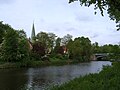 Blick über die Alster zur Kirche (2006)