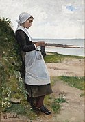 Bretagne­lainen tyttö (Sukkien kutoja), 1883