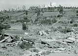 Руины домов после землетрясения в Амбато в 1949 году