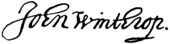 signature de John Winthrop (fils)