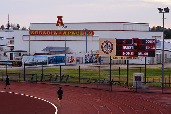 The gym at Arcadia High School.