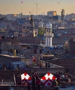 چھت سے اندرون راولپنڈی کا منظر