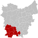 Arrondissement Oudenaarde Belgium Map.svg