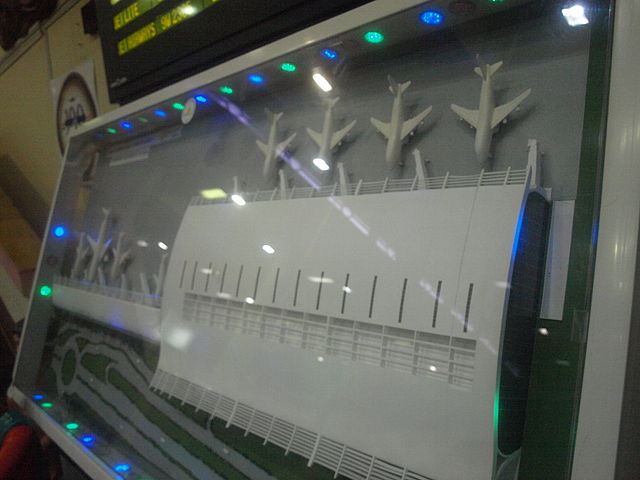 Model of the new integrated terminal building on display