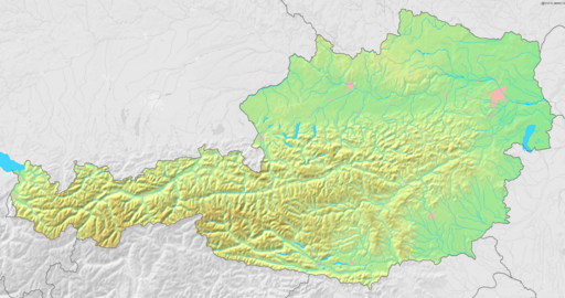 Austria topographic map