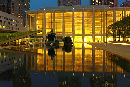 Philharmonic Hall - Lincoln Center Avery Fisher Hall with Henry Moore sculpture