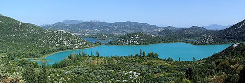 Panorama of Baćina lakes