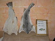 Salted and dried cod, produced in Norway
