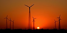 Wind turbines near Bada Bagh, Rajasthan.