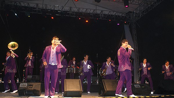 Mexican band Banda el Recodo (pictured in 2009), winner in 2001, 2002, 2003, 2005, 2006, and 2013