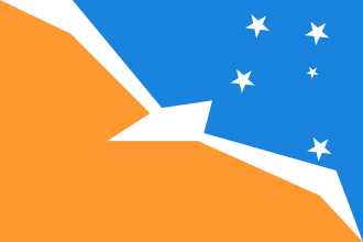 The flag of Tierra del Fuego Bandera de la Provincia de Tierra del Fuego.svg