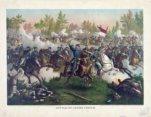 Battle of Cedar Creek, by Kurz & Allison (1890)