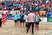 Deutsch: Beachhandball Europameisterschaften 2019 (Beach handball Euro); Tag 6: 7. Juli 2019 – Männerfinale, Dänemark-Norwegen 2:0 (25:18, 19:16) English: Beach handball Euro; Day 6: 7 July 2019 – Men's Final – Denmark-Norway 2:0 (25:18, 19:16)