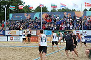 Deutsch: Beachhandball Europameisterschaften 2019 (Beach handball Euro); Tag 6: 7. Juli 2019 – Männerfinale, Dänemark-Norwegen 2:0 (25:18, 19:16) English: Beach handball Euro; Day 6: 7 July 2019 – Men's Final – Denmark-Norway 2:0 (25:18, 19:16)