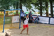 Deutsch: Beachhandball Europameisterschaften 2019 (Beach handball Euro); Tag 3: 4. Juli 2019 – Männer, Hauptrunde Gruppe II, Frankreich-Kroatien 0:2 (16:24, 10:27) English: Beach handball Euro; Day 3: 4 July 2019 – Men Main Round Group II – France-Croatia 0:2 (16:24, 10:27)