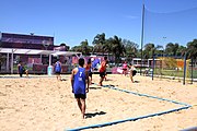 Deutsch: Beachhandball bei den Olympischen Jugendspielen 2018; Tag 4, 10. Oktober 2018; Jungs, Vorrunde, Gruppe A - Chinese Taipei (Taiwan)-Thailand 0:2 English: Beach handball at the 2018 Summer Youth Olympics at 10 October 2018 – Boys Preliminary Round Group A‎ – Chinese Taipei-Thailand 0:2