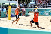 Deutsch: Beachvolleyball bei den Olympischen Jugendspielen 2018; Tag 8, 14. Oktober 2018; Mädchen, Achtelfinale – Mexiko-China 0:2 (15–21/16–21) English: Beach volleyball at the 2018 Summer Youth Olympics at 14 October 2018 – Girls Round of 16 – Mexico-China 0:2 (15–21/16–21)