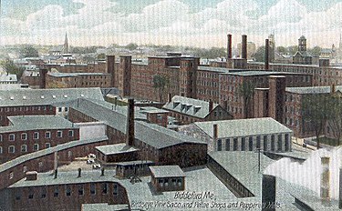 Bird's-eye View of Machine Shops & Mills, Biddeford, ME