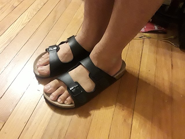 File:Birkenstocks on feet.jpg 