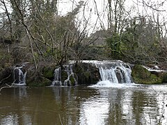 Le Blâme se jette en cascades dans l'Auvézère à la Forge-d'Ans à La Boissière-d'Ans.