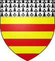 Blason : Famille de Clermont- Lodève : Fascé d'or et de gueules de six pièces et un chef d'hermine.