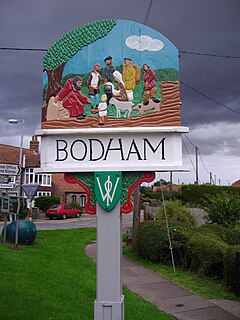 Bodham Village sign 6th September 2008 (2).JPG