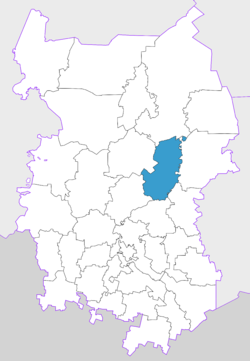 Location of Bolsherechensky District in Omsk Oblast