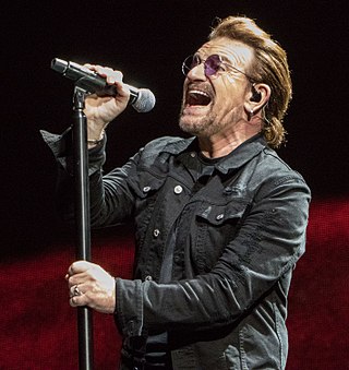 <span class="mw-page-title-main">Bono</span> Irish musician and activist, lead vocalist of U2 (born 1960)